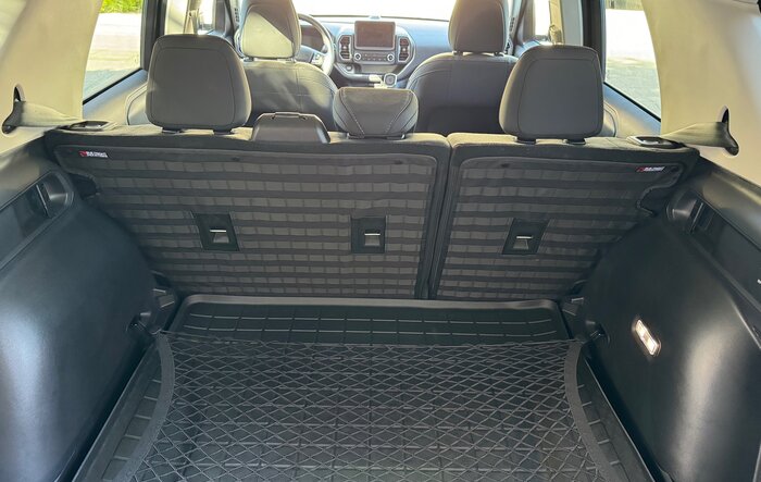 BuiltRight Industries MOLLE seat back panels installed