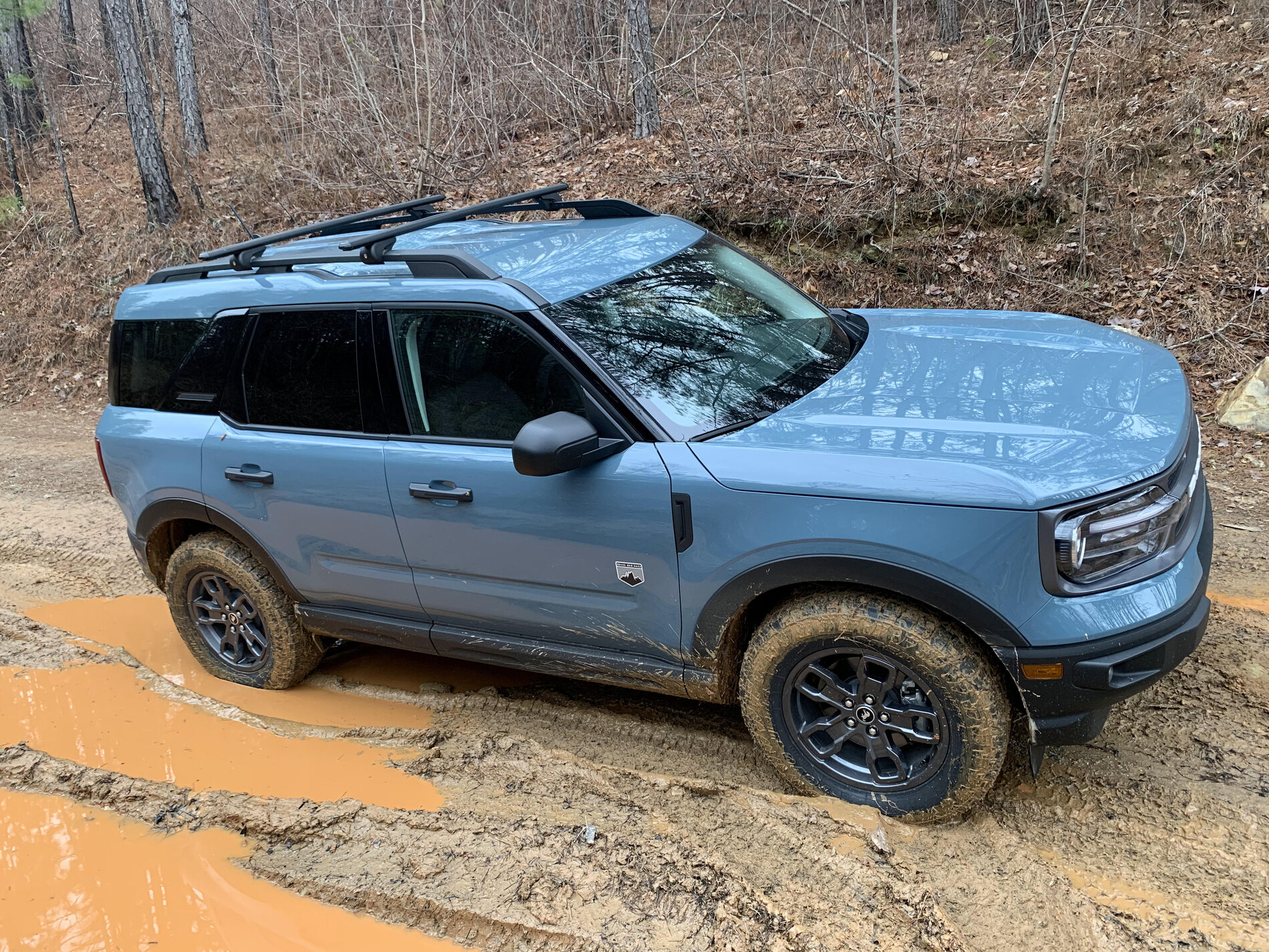 Image of the 2021 Ford Bronco Sport off-roading